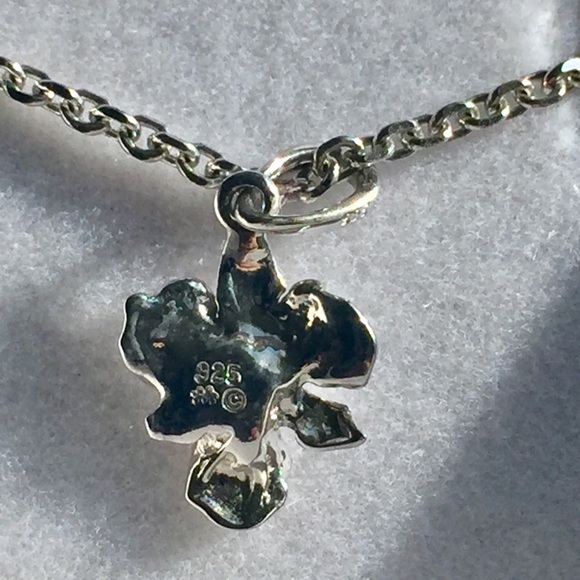 Sterling Silver Orchid Necklace - Picture 3 of 8